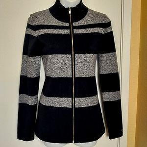 Tommy Hilfiger Womens Full Zip LS Turtleneck Sweater S/P